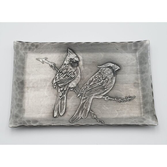 American Forging Hand Hammered Aluminum Hors D'oeuvre Appetizer Tray 6" x 9" - Picture 1 of 5